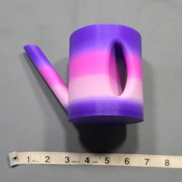 Pink Succulent Flower Pot Plant Vase Purple Ombre Stripe Water Can 3D Garden Art - Picture 6 of 10